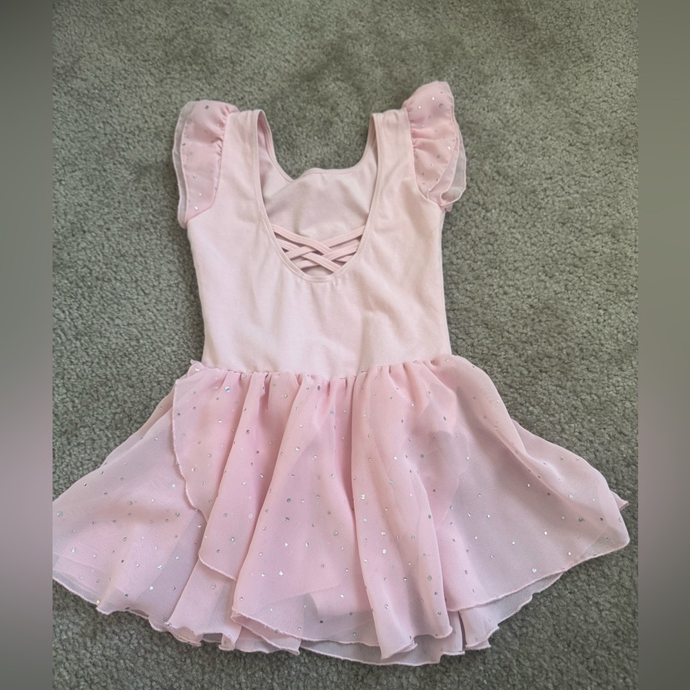 Pink Sparkle Tutu Dress Ballet Costume - girl size 150 6-7
